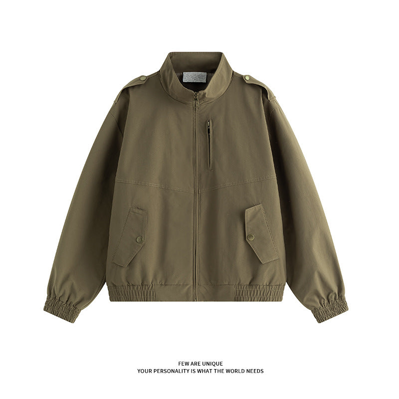 Herren praktische Freizeitjacke mit hohem Kragen und seitlichen Eingrifftaschen R&B