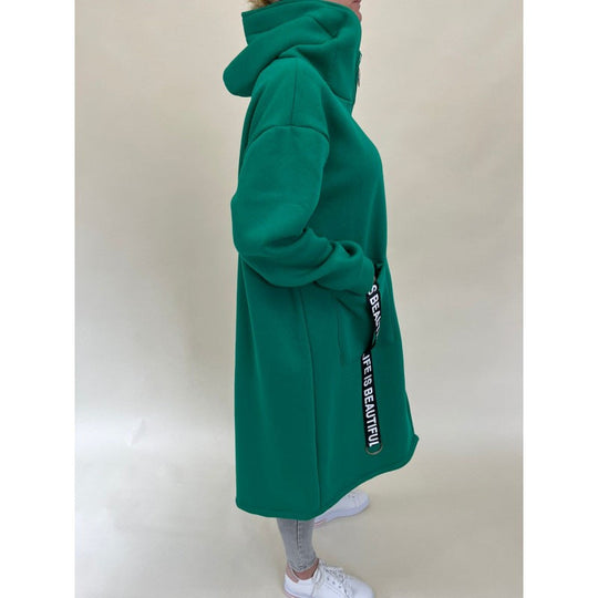 R&B | Taschen Design Hoher Kragen Lange Kapuzen Sweatshirtjacke