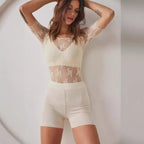 Damen Spitzenoberteil mit raffiniertem Transparenzdesign R&B
