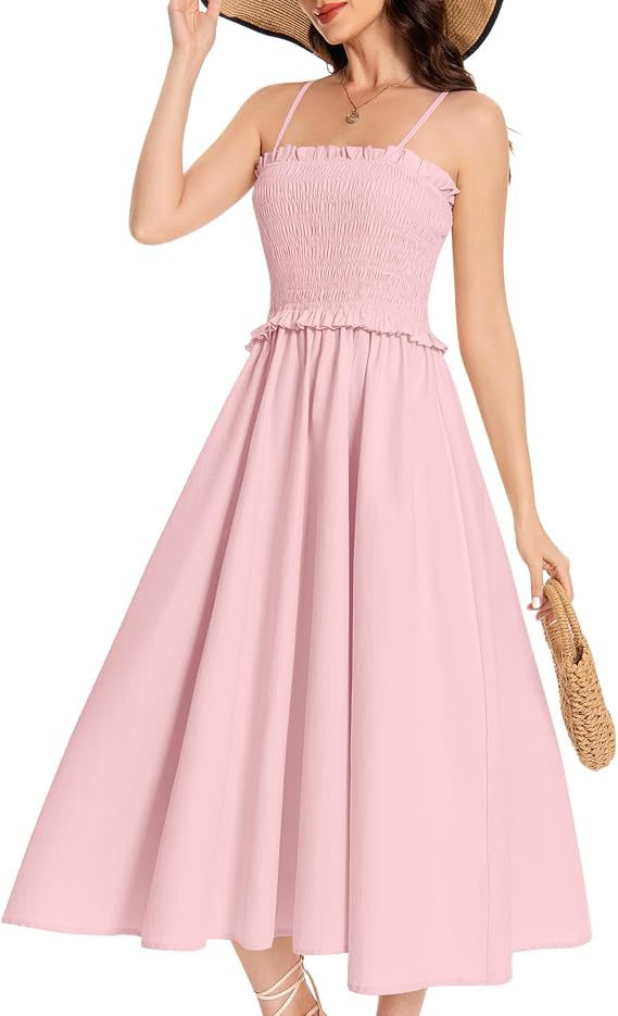 Damen Maxikleid mit elastischem Oberteil und fließendem Rock R&B