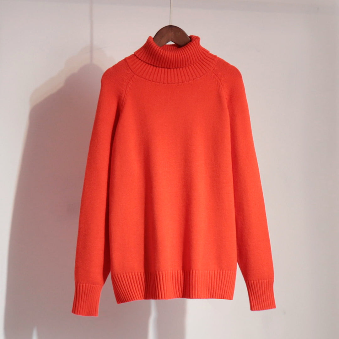 Damen Feinstrickpullover mit hohem Kragen R&B