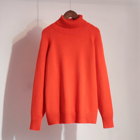Damen Feinstrickpullover mit hohem Kragen R&B