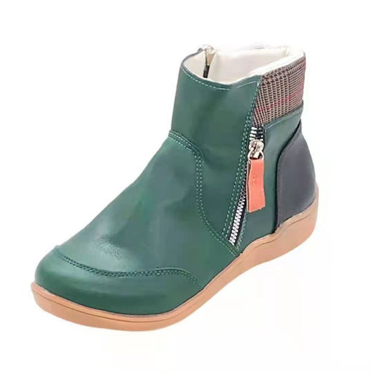Damen modische Stiefeletten mit seitlichem Reißverschluss und komfortabler Sohle R&B