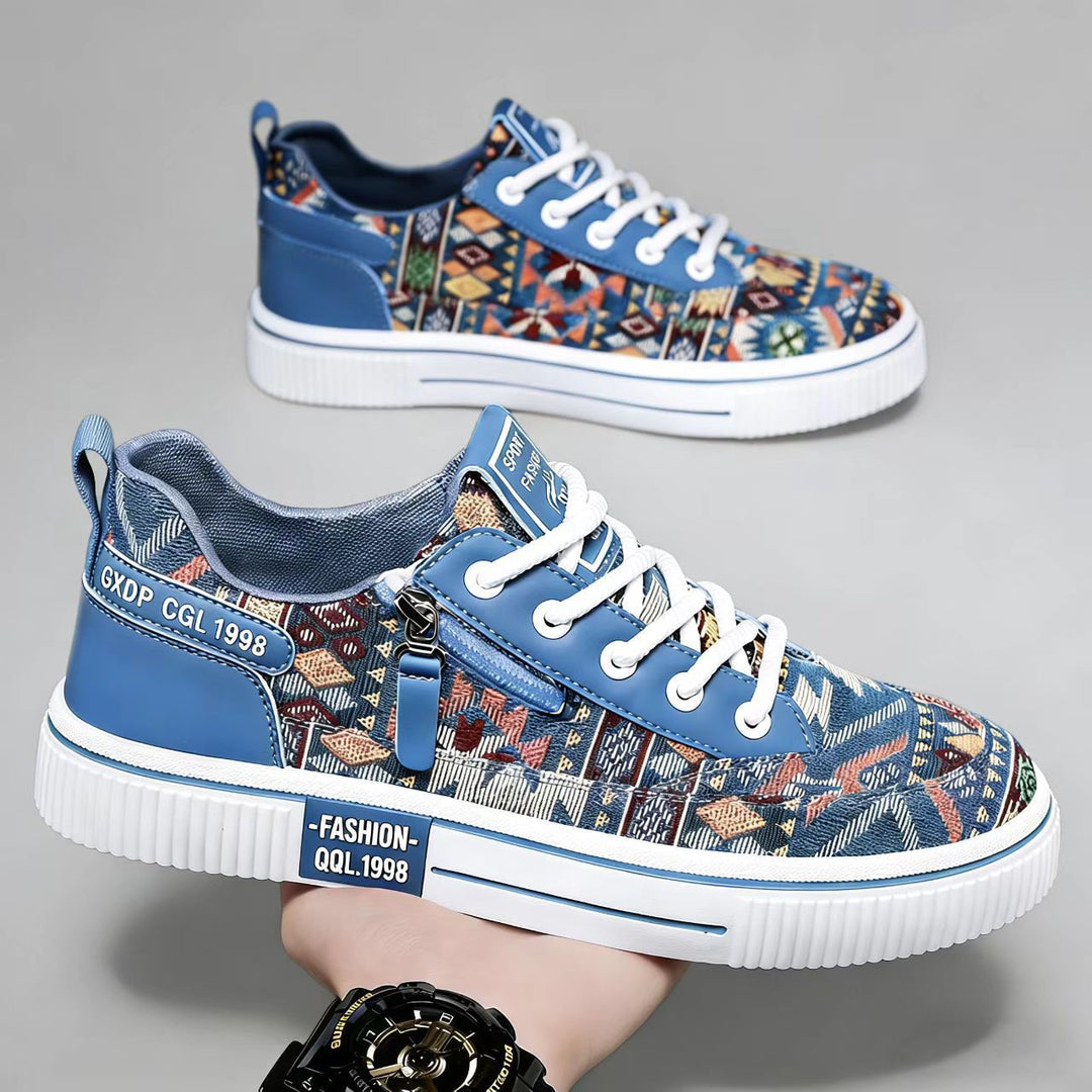 Damen Modische Sneakers mit einzigartigem Ethno-Muster und strapazierfähigem Obermaterial R&B