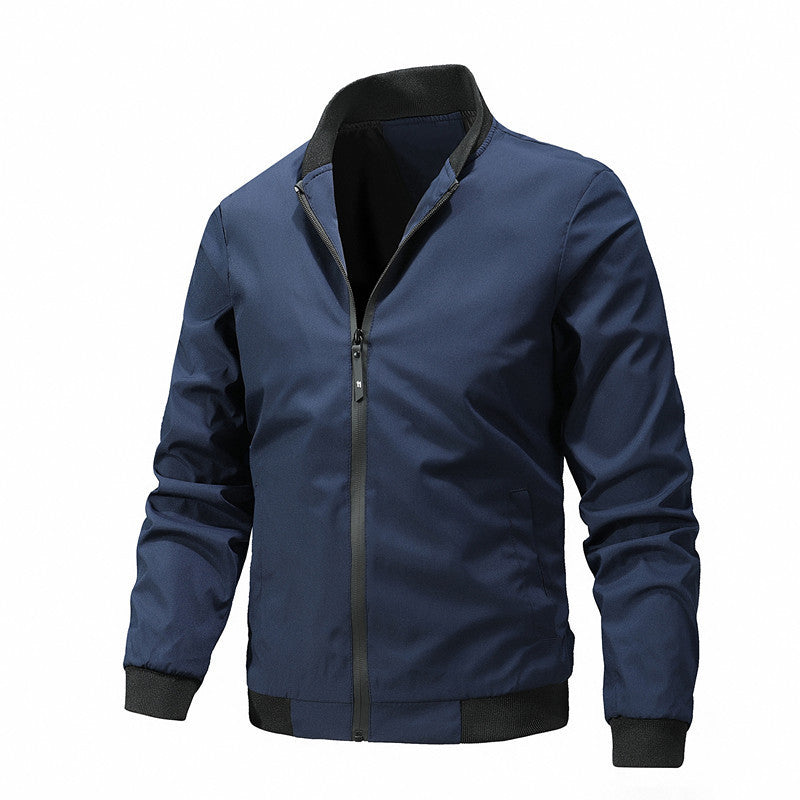 Herren stylische Übergangsjacke mit elastischen Ärmelbündchen und atmungsaktiven Materialien