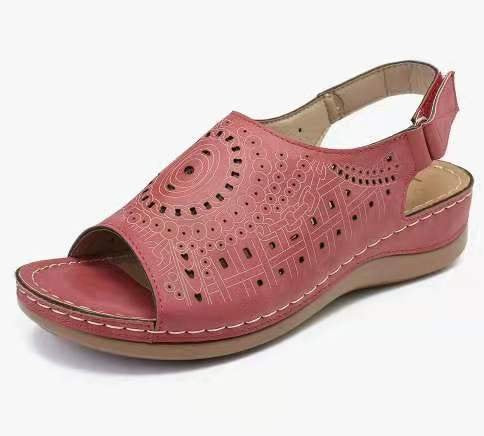 Damen Komfortable Sandalen mit modischem Cut-Out Design und anatomischem Fußbett R&B