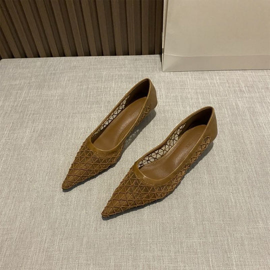 Damen Slingback Pumps mit transparentem Netzdesign R&B