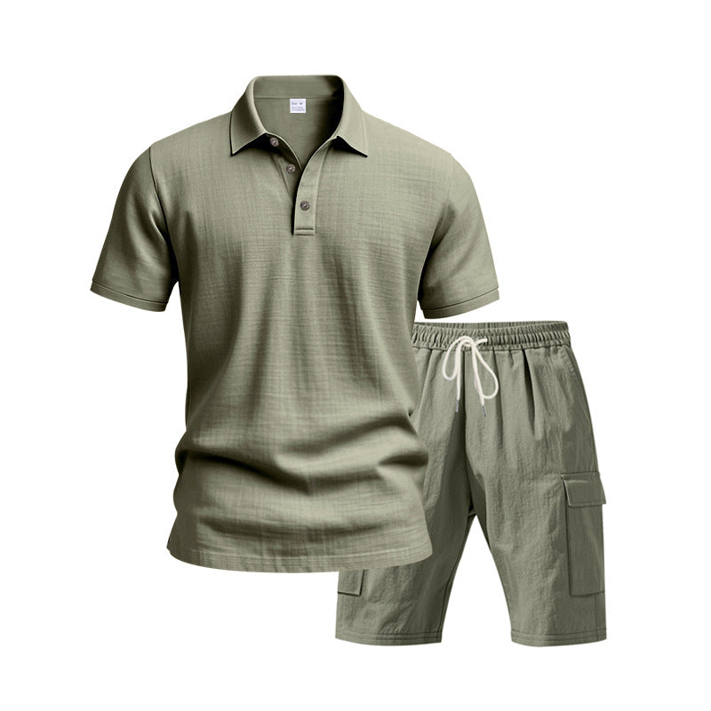 Herren Freizeit-Set mit atmungsaktivem Polo-Shirt und komfortablen Shorts R&B