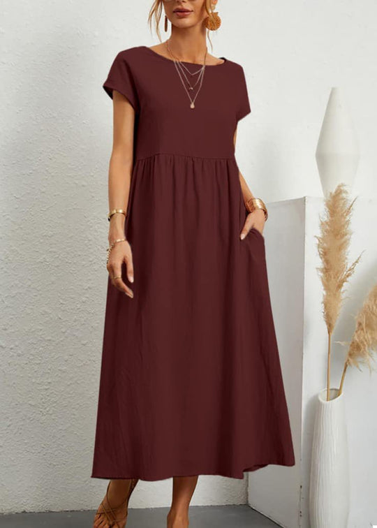 Damen Maxikleid aus leichtem, luftdurchlässigem Stoff R&B
