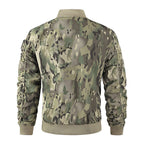 Herren bomberjacke mit hohem Kragen und multifunktionalen Taschen R&B