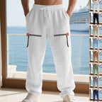 Herren Lässige Cargo-Hose mit praktischen Reißverschlusstaschen und elastischem Bund R&B