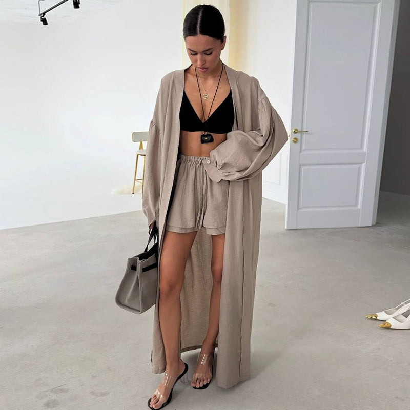 Damen elegantes und luftiges Kimono-Set R&B