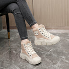 Damen modische High-Top Sneakers mit kuscheligem Innenfutter R&B