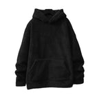 Damen kuscheliger Fleece-Hoodie mit Kängurutasche und Kapuze