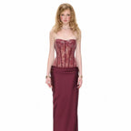 Damen Korsettkleid mit elegantem, fließendem Rock R&B