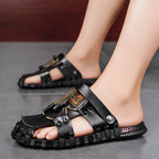 Herren Atmungsaktive Freizeit-Sandalen mit komfortablem Klettriemensystem R&B