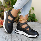 Damen Bequeme und atmungsaktive Sneakers mit Klettverschluss