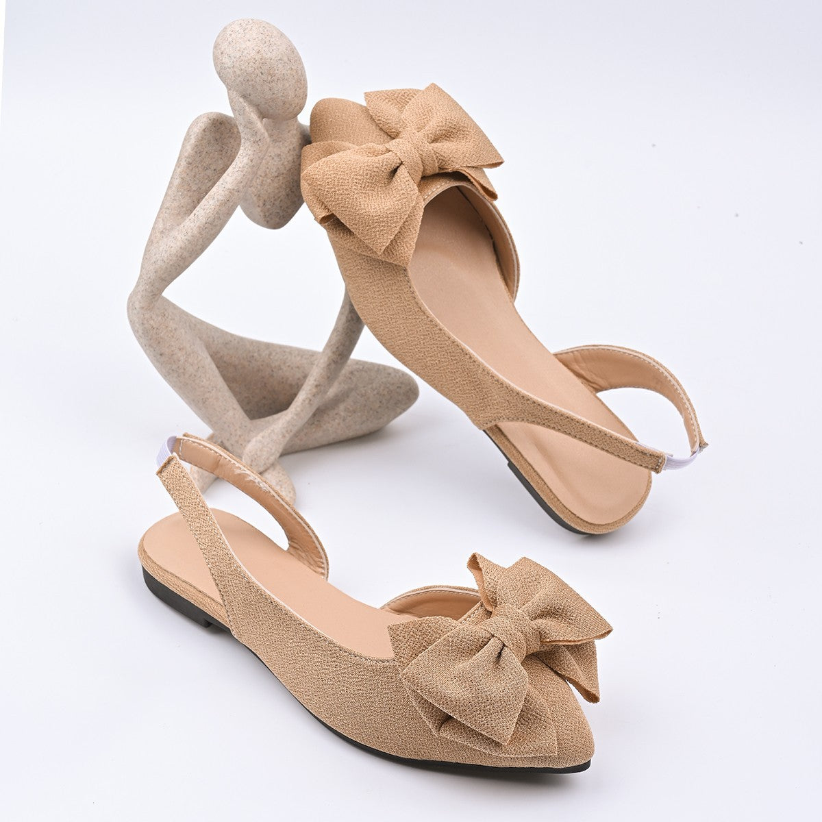 Damen Slingback-Sandalen mit dekorativem Schleifendetail und komfortabler Fußbettung R&B