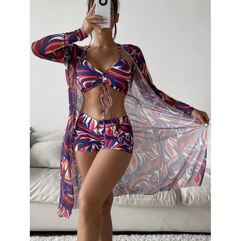 Damen Bikiniset mit lässigem Strandcover R&B