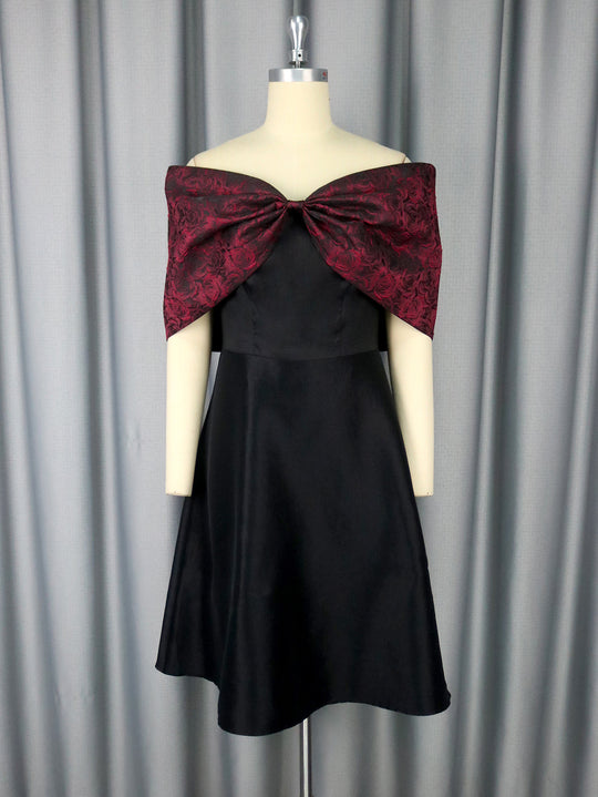 Damen elegantes Cocktailkleid mit modischem Schulterdesign R&B