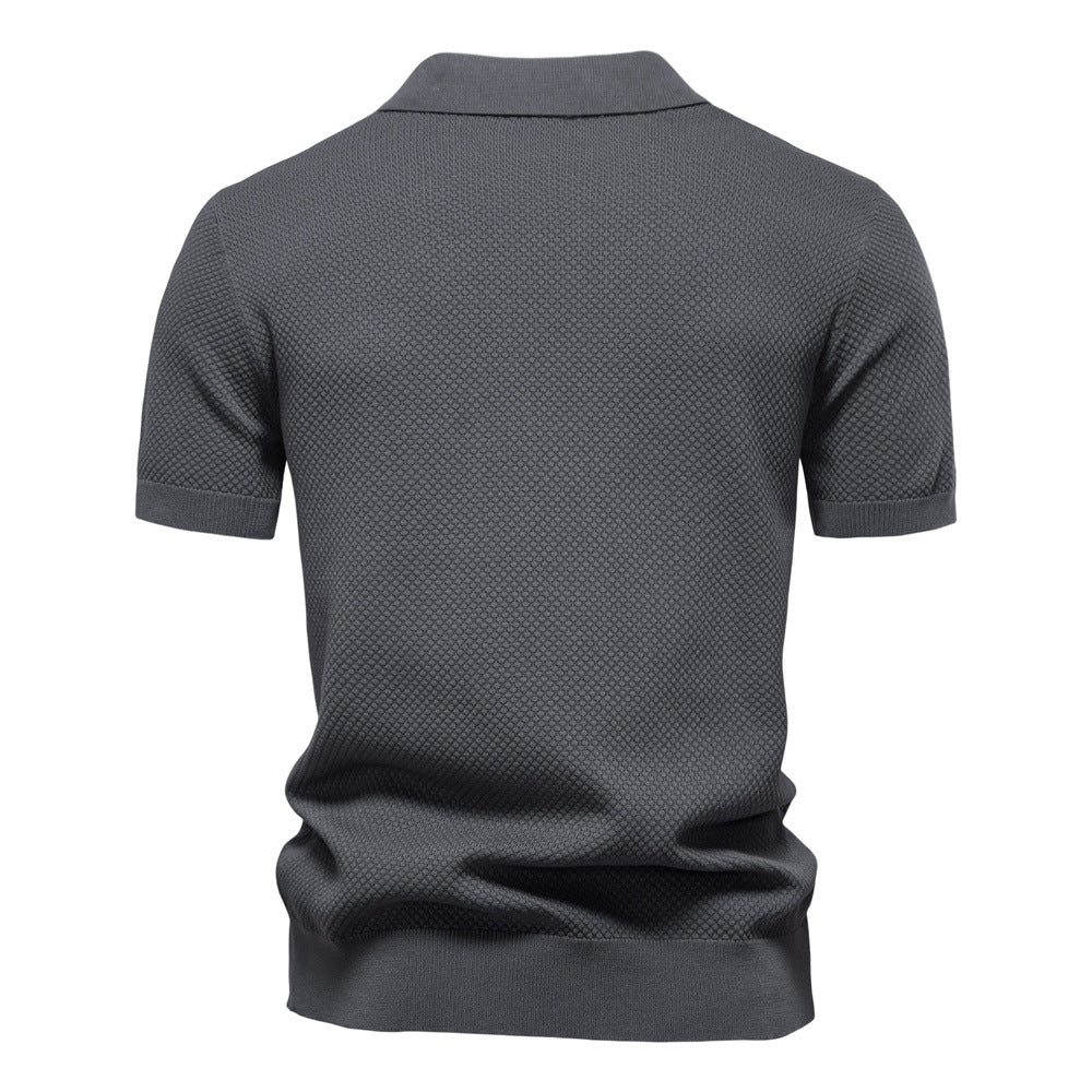 Herren Kurzärmliges Polo-Shirt mit strukturiertem Design