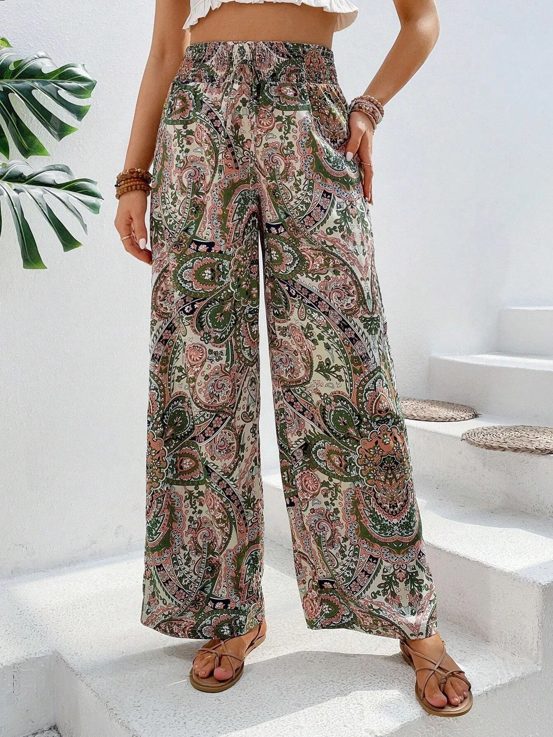 Damen Weite Palazzohose R&B