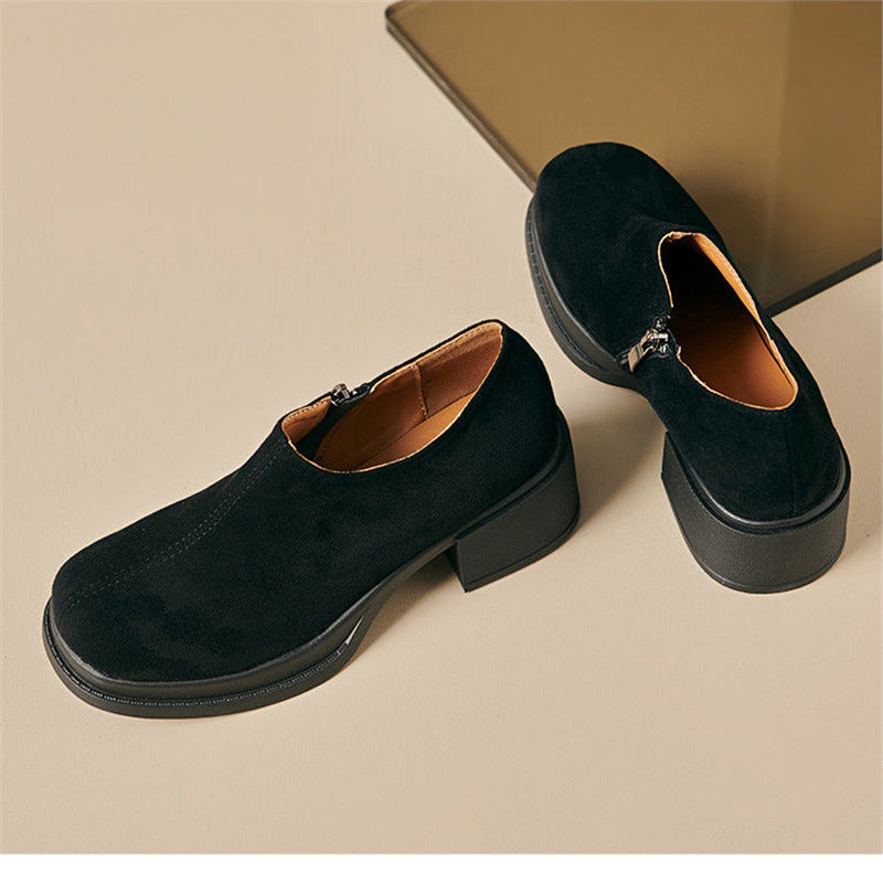 Damen elegante Slipper mit breitem Blockabsatz R&B
