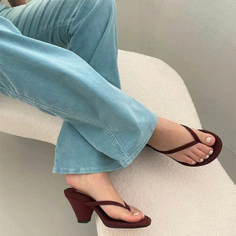 Damen Zehentrenner mit elegantem Design und komfortablem Fußbett R&B