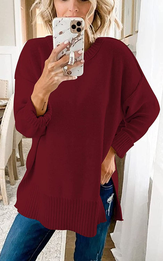 Damen Übergroßer Strickpullover R&B