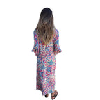 Damen Langarmkleid mit V-Ausschnitt und praktischen Taschen R&B
