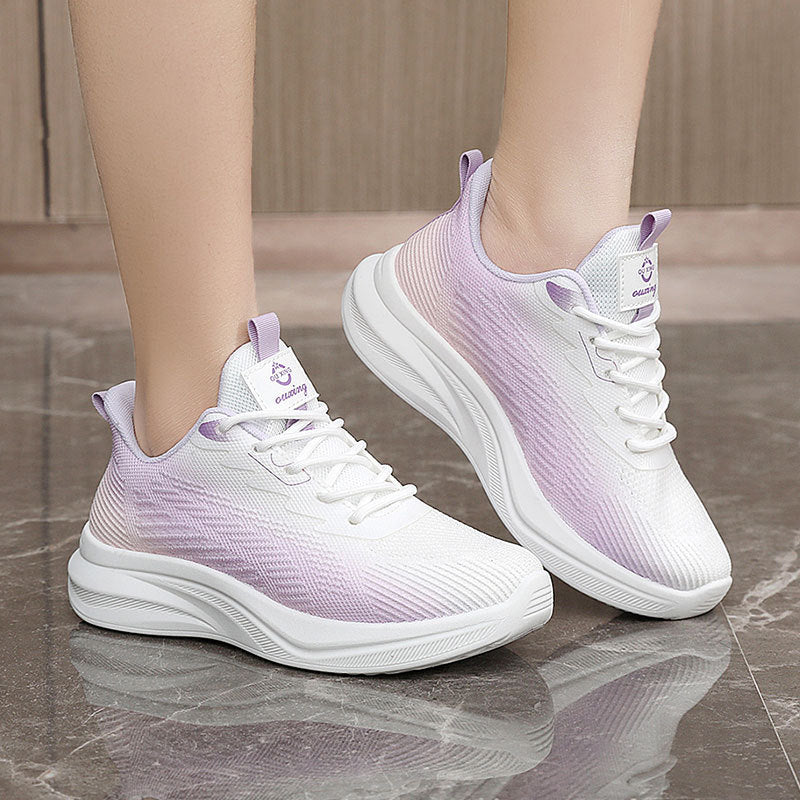 Damen sportliche Leichtgewicht Sneakers mit atmungsaktiver Obermaterialstruktur R&B