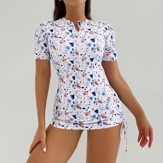 Damen Surf- und Sportanzug mit Reißverschluss und verstellbarem Bund R&B