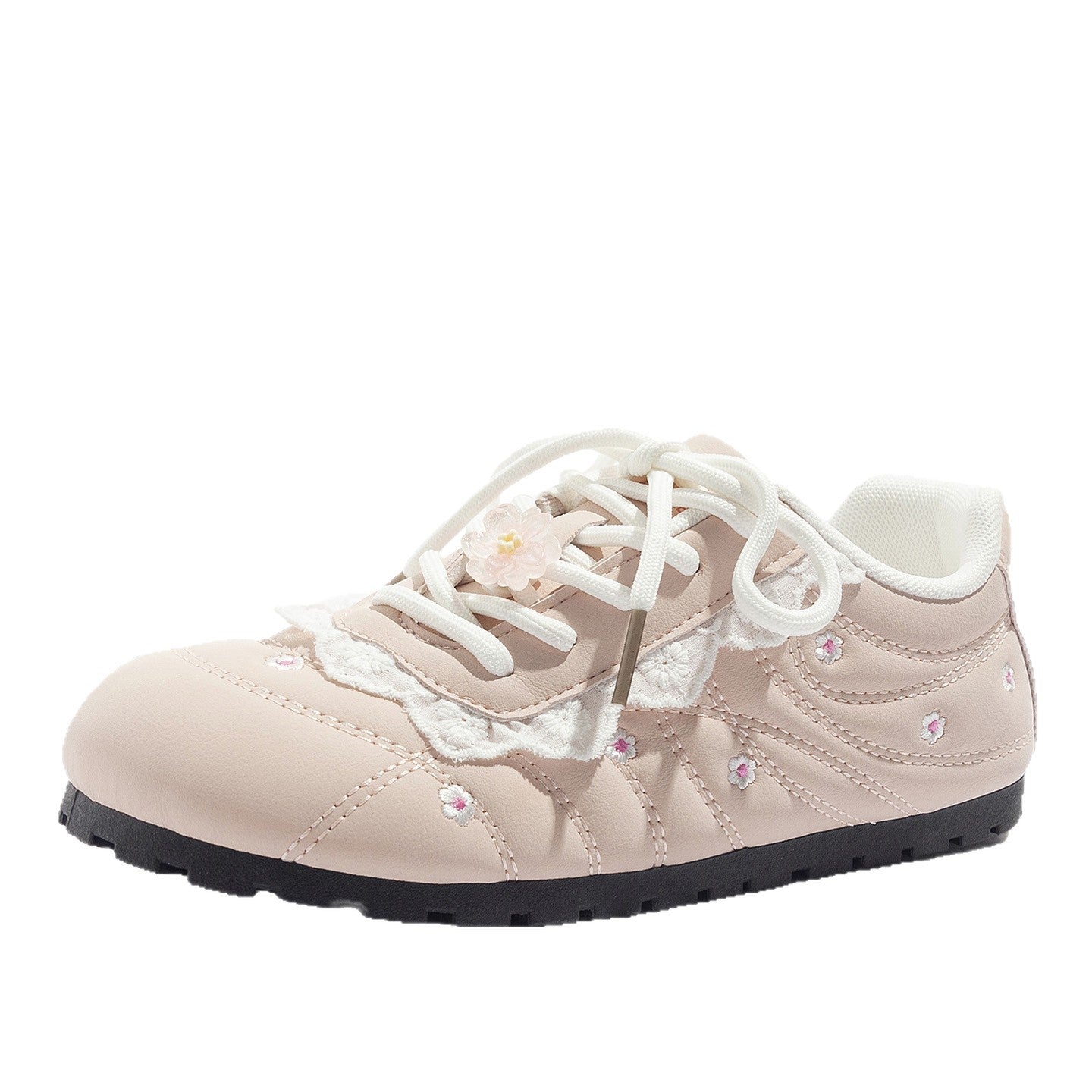 Damen Sneakers mit verspieltem Blumen-Muster und rutschfester Sohle