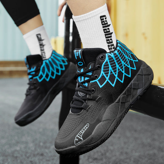 Damen Sportliche Basketball-Sneaker mit atmungsaktiver Oberflächenstruktur und rutschfester Sohle R&B