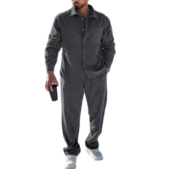 Herren lässiges Hemd und Freizeithose Set R&B
