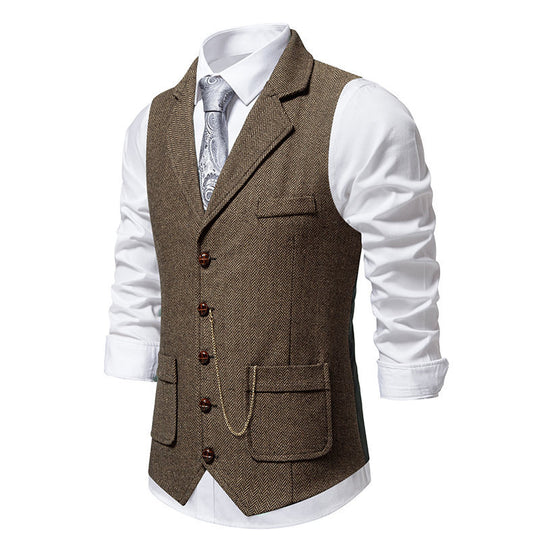 Herren elegante Weste mit zeitgemäßem Schnitt und feiner Struktur R&B