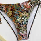 Damen Triangel-Bikini-Set mit floralem Leopardenmuster R&B