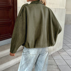 Damen Oversized Jacke mit lässigem Schnitt und robustem Material R&B