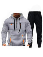 Herren multifunktionaler Kapuzenpullover und Jogginghose Kombination R&B