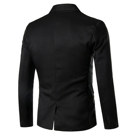 Herren Eleganter Smoking Blazer mit schwarzem Revers und modischer Passform R&B