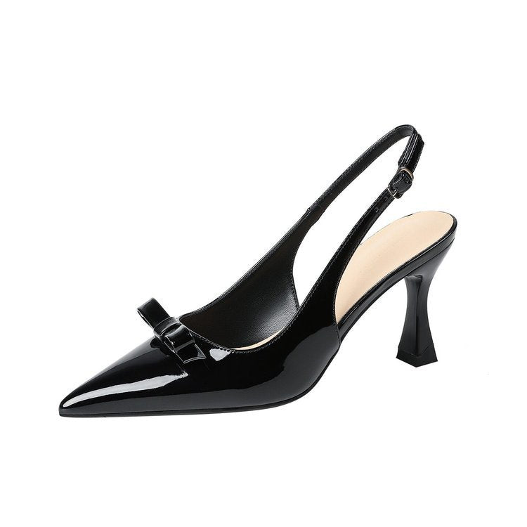 Damen Slingback-Pumps mit zierlichem Schleifenakzent R&B
