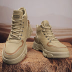 Damen robuste Schnürstiefel mit gepolsterter Innensohle R&B