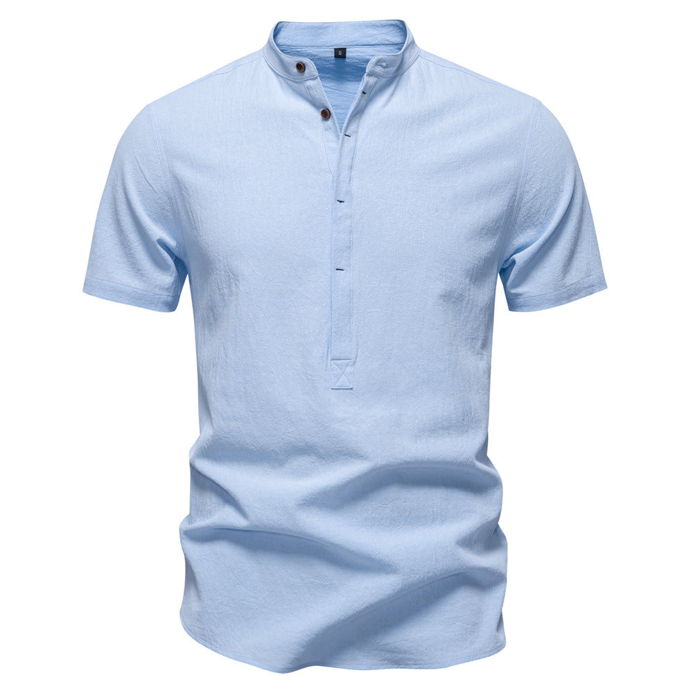 Herren Kurzarm Henley-Shirt mit praktischer Knopfleiste und modernem Design