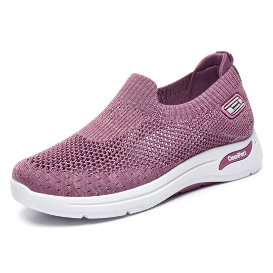 Damen Atmungsaktive Slip-On Sneakers mit weichem Stretch-Obermaterial R&B