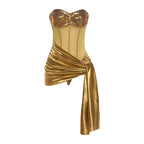 Damen Glamouröses Bustier mit Drapierung und Pailletten R&B