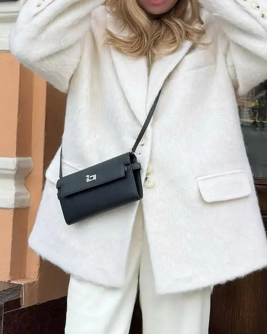 Damen Oversized Wollmantel R&B