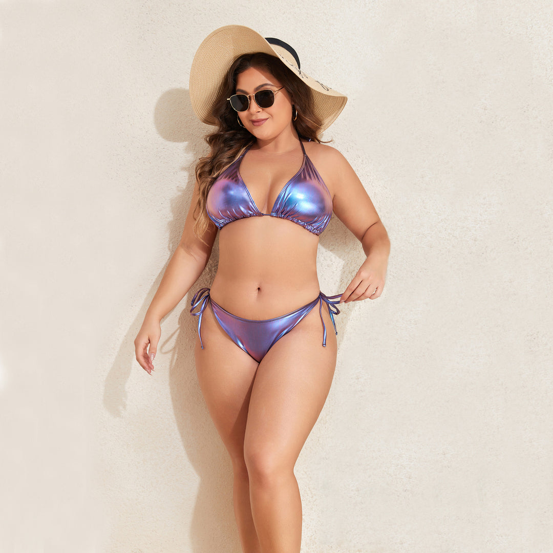 Damen Triangel-Bikini mit schimmerndem Design R&B