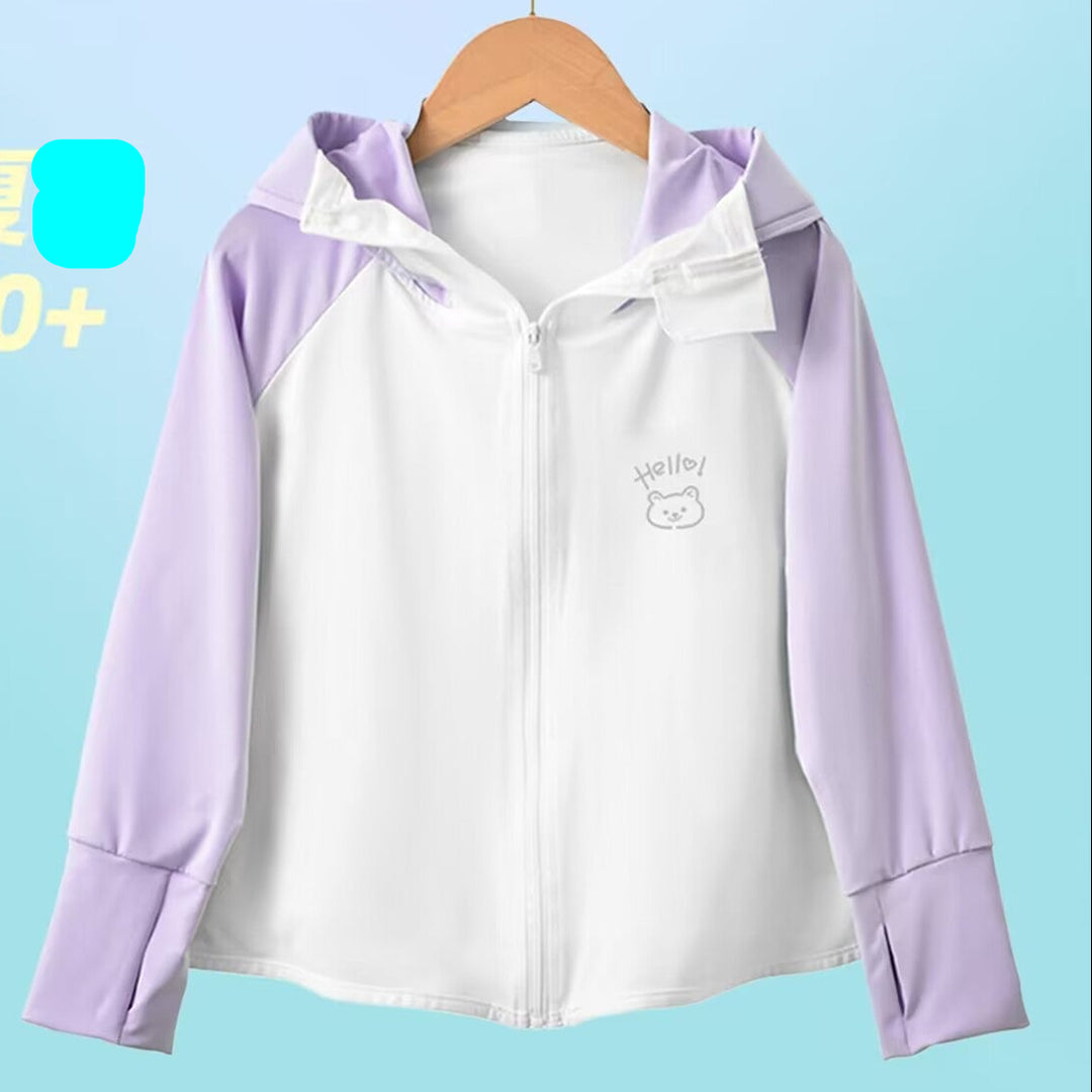 Mädchen funktionale UV-Schutzjacke mit Kapuze R&B