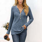 Damen Strickpullover mit modernem Reißverschluss