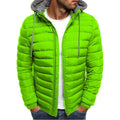 Herren gesteppte Übergangsjacke mit Kapuze und sportlichem Design R&B